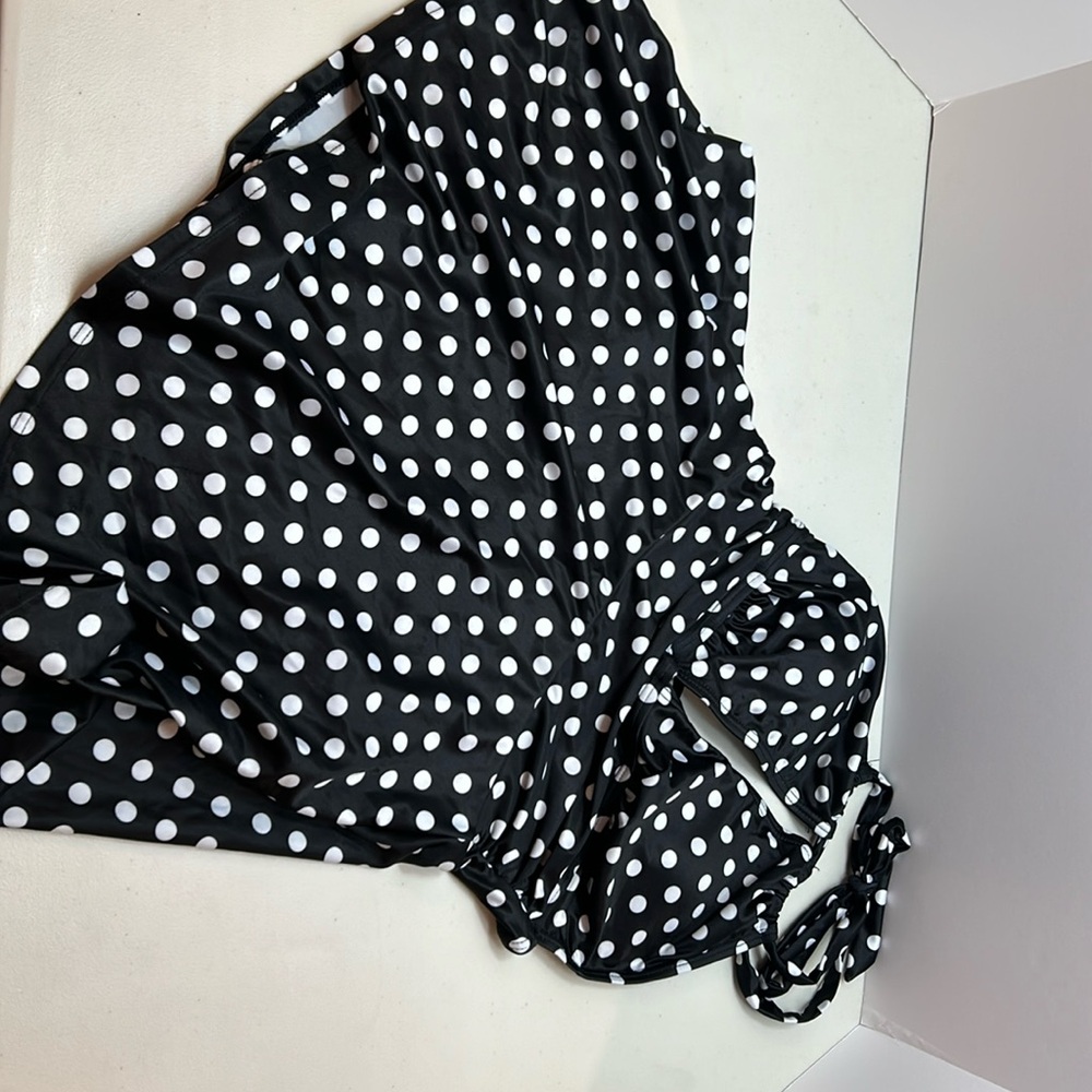 Black and White Polk Dot Swimdress